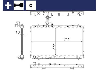 Su Radyatörü  MAHLE CR 1314 000S  8973333532 71742136 1770079J00 1770080JB0
