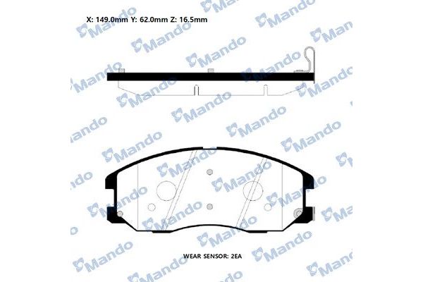 Fren Disk Balata Ön Chevrolet Captiva (2006->)  MANDO RMPD28