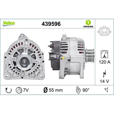 Alternatör  Renault Clio IV (2012->)  VALEO 439596