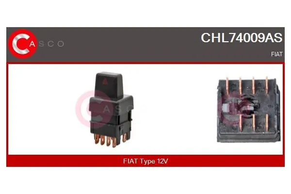 Dörtlü Flaşör Düğmesi  Fiat Uno (146)(11.1989->)  SAGEM 500209