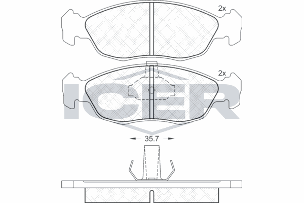 Fren Disk Balata Ön Peugeot 306 Sedan (S1)(08.1994->10.1997)  OTOZONE FDO4024-R
