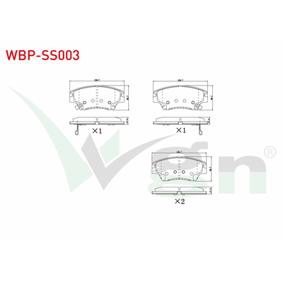Fren Disk Balata Ön WGN WBP-SS003