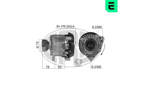 Alternatör  Ford Tourneo Connect (TC7)(2002->)  ERA 210366