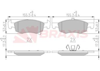 Fren Disk Balata Ön BRAXIS AA0612  95517028 1605280 16 05 280