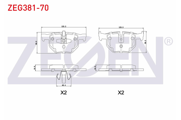 Fren Disk Balata Arka BMW 3 Serisi Coupe (E92)(2006->)  ZEGEN ZEG381-70
