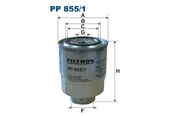 Yakıt Filtresi  Toyota Auris (E15)(10.2006->)  FILTRON PP 855/1