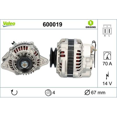 Alternatör  VALEO 600019
