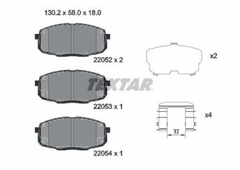 Fren Disk Balata Ön TEXTAR 2205203  58101J9A50 58101M0A00 58101M0A10 58101M7A00