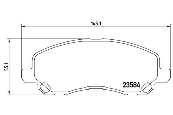 Fren Disk Balata Ön Mitsubishi Galant S.Wagon (EA0)(1997->)  MAGNETI MARELLI 363700454030