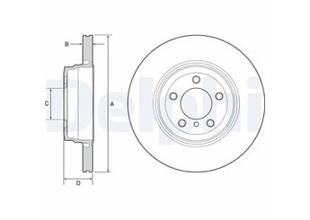 Fren Disk Ayna Arka Sağ ve Sol DELPHI BG9120C  34216864054 34216765889 3421 6765 889