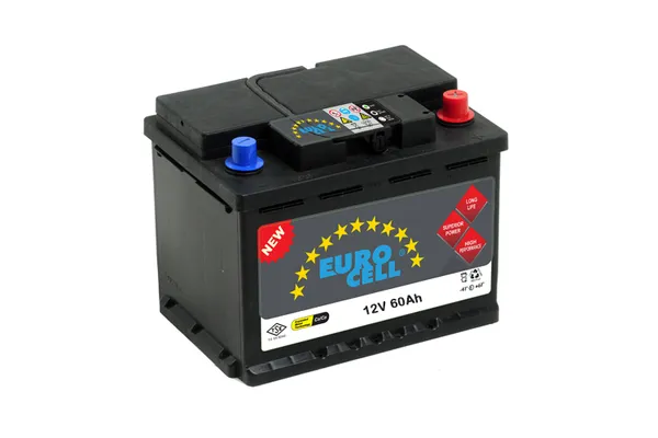 Akü (12V - 60 AH) L2B (242×175×175) Alçak   EUROCELL 8699325602090