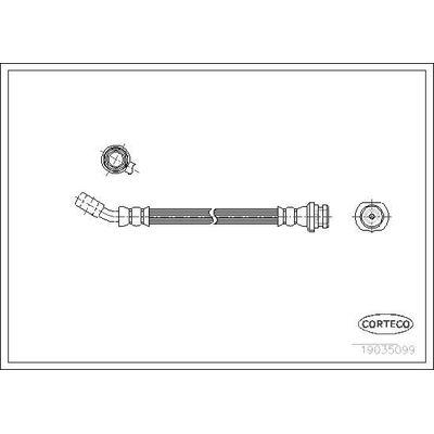 Fren Hortumu Arka Sağ veya Sol Nissan Micra (K11)(02.1998->)  CORTECO 19035051