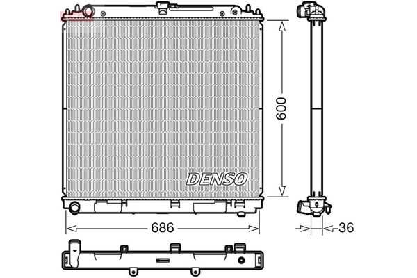 Su Radyatörü  DENSO DRM46041