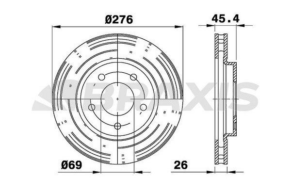 Fren Disk Ayna Ön Sağ ve Sol BRAXIS AE0586