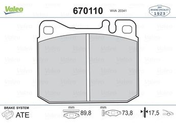 Fren Disk Balata Ön VALEO 670110  4205920 0004205920 4206020 0004206020 4209420 0004209420 4209520 0004209520 14200520 0014200520 14207520 0014207520 14209920 0014209920 24200720 002 420 07 20 25864542 002 586 45 42 25864642 002 586 4642 24204320 0024204320 A0004205920 A0004206020 A0004209420 A0004209520 A0014200520 A0014207520 A0014209920 A0024204320 281698151B