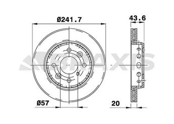 Fren Disk Ayna Ön Sağ ve Sol BRAXIS AE0522  K20A33251 0K20A33251 K2A133251A 0K2A133251A K2AA33251A 0K2AA33251A