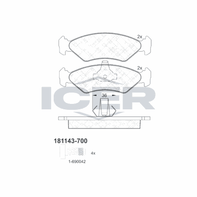 Fren Disk Balata Ön KALE BALATA 21202 178 05 ANS KD13