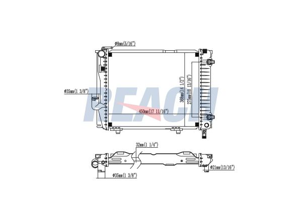 Su Radyatörü  Mercedes 124 Coupe/Cabrio (BM 124)(12.1986->)  BEHR 8MK 376 711-364