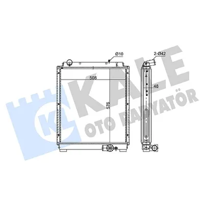 Su Radyatörü  Nissan Pickup (D22)(02.1998->)  KALE 362655