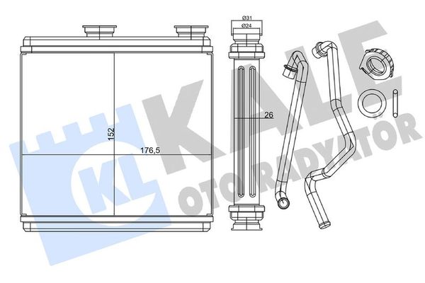 Kalorifer Radyatörü  Chevrolet Spark (2009->)  KALE 360790