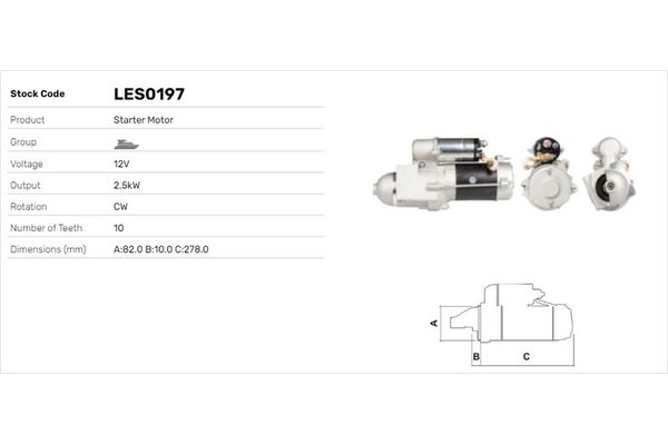 Marş Dinamosu  LUCAS ELEKTRIK LES0197