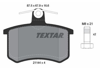 Fren Disk Balata Arka TEXTAR 2114401  4A0698451 60743565 60743578 60760120 77362187 9939503 9941211 9941873 9945629 9945750 437698451 443498451 443615415N 443615415P 443615415S 443698451 443698451A 443698451B 443698451C 447698451 447698451A 447698451C 4A0615415 4A0615415C 4A0698451A 4D0615415 4D0698451 4D0698451A 4D0698451B 4D0698451F 4D0698451G 857698451 859698451 71770988 82444381 82444382 9940969 5892650