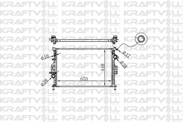 Su Radyatörü  Ford Mondeo 4/5 Kapı (CA2)(2007->)  KRAFTVOLL 08040063