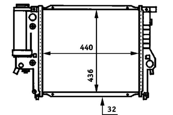 Su Radyatörü  BMW 5 Serisi Touring (E39)(1997->)  MAHLE CR 333 000S