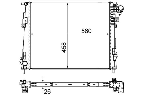 Su Radyatörü  Mercedes SLK Roadster (BM 170)(04.1996->)  MAHLE CR 1237 000S