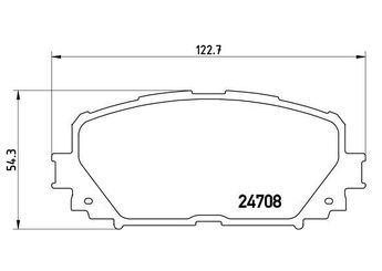 Fren Disk Balata Ön BREMBO P 83 101  446552270 4465B1360 04465B1360 44650D130 044650D130 446552190 0446552190 446552240 0446552240 0446552270 446552300 0446552300 446552310 0446552310 446552340 0446552340 4465WY010 04465WY010