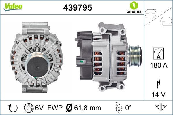 Alternatör  Audi Q5 (8R)(11.2008->)  VALEO 439795