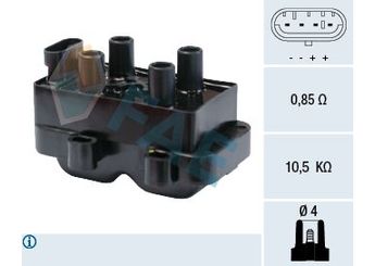 Ateşleme Bobini  SAGEM 10107  7700274008 224336134R 6001543604 60 01 543 604 2244800QAC 22448-00QAC 22 43 361 34R 77 00 274 008