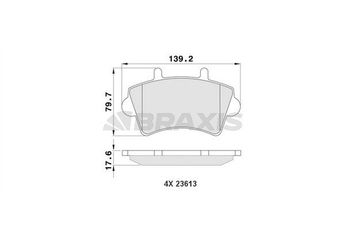 Fren Disk Balata Ön BRAXIS AA0072  7701207339 9112585 93173180 4106000QAD 41060-00QAD 1605980 4402993 4404585 9110993 7701206727 8671016186