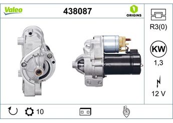 Marş Dinamosu  VALEO 438087  5802CZ 5802W6 5802X7 5802-CZ 5802-W6 5802X8 5802-X8 9657391280 71723464 9635501280 5802-X7 7711134529