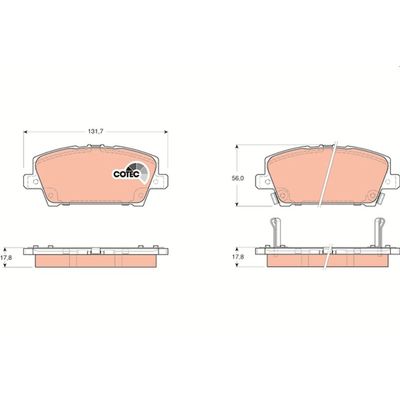 Fren Disk Balata Ön Honda Civic HB (FK)(09.2005->)  TRW GDB3407