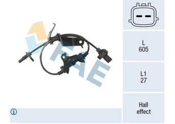 Abs Sensörü Ön Sağ MAHER 12356  57450TA0A01 57450-TA0-A01 57450TA0H01 57450-TA0-H01