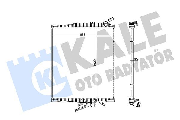Su Radyatörü  Mercedes Viano 4 Matıc (639)(06.2006->)  KALE 359830