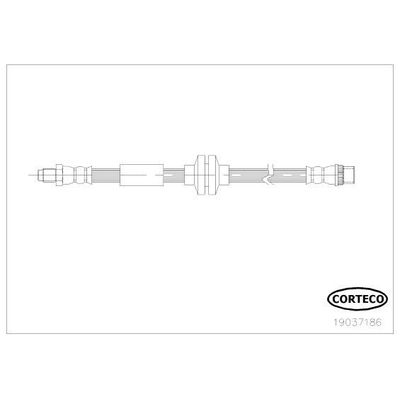 Fren Hortumu Arka Sol Renault Master III Kamyonet / Şasi - Çift Kabin (06.2010->)  CORTECO 19037186