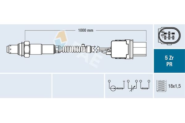 Oksijen (Lambda) Sensörü  Chrysler 300C (LE/LX)(2004->)  FAE 75120