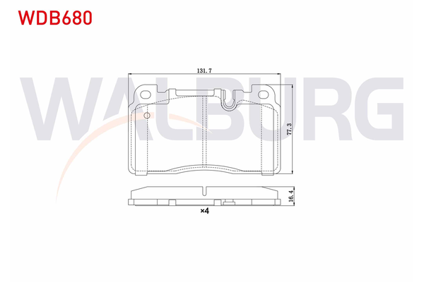 Fren Disk Balata Ön Audi S7 Sportback (4GF)(05.2014->)  WALBURG WDB680