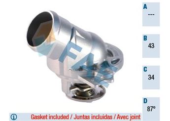 Termostat 87 °C  ZEGEN ZTH1241  5098918AA A1122000015 A1122030275 K05098918AA 5098918 AA 1122000015 112 200 00 15 1122030275 112 203 02 75