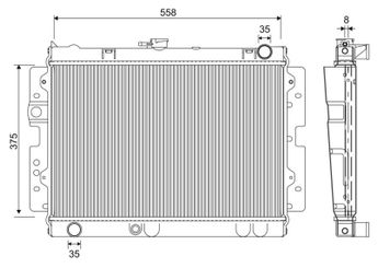 Su Radyatörü  VALEO 701351  F2K415200 F2K4-15-200 F65015200 F650-15-200 FE8515200 FE85-15-200