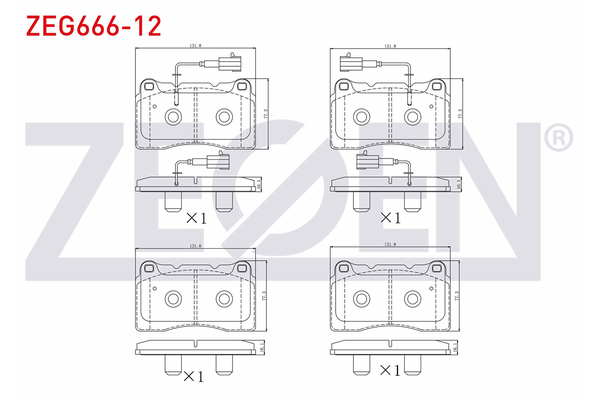 Fren Disk Balata Ön Alfa Romeo Giulietta (191)(2010->)  ZEGEN ZEG666-12