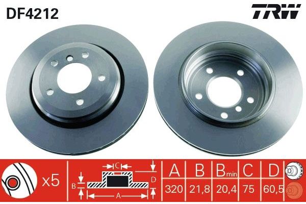 Fren Disk Ayna Arka Sağ ve Sol BMW 3 Serisi Sedan (E46)(1998->)  MANDO MBC035437