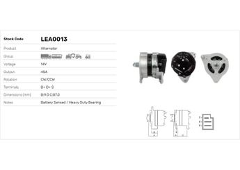 Alternatör  LUCAS ELEKTRIK LEA0013  E3NN10B376AA