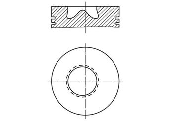 Piston (93.67MM-STD)  MAHLE 015 04 00  8707586022 8707587122 8707588122