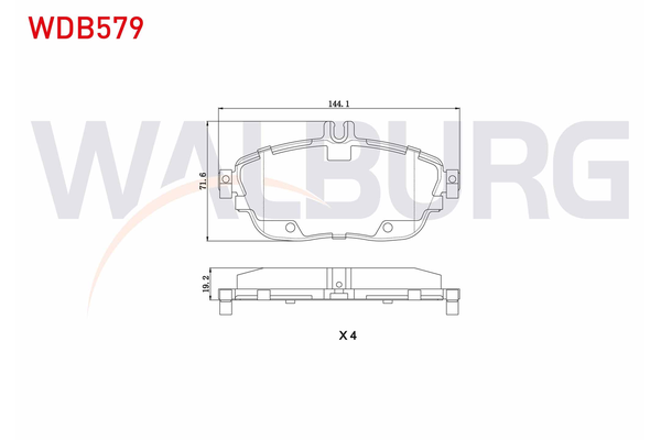 Fren Disk Balata Ön Mercedes A -Serisi (BM 176)(06.2012->)  WALBURG WDB579