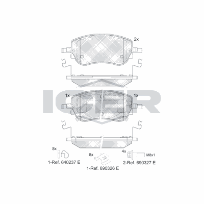 Fren Disk Balata Ön Abarth 500 e Cabrio (332)(02.2023->)  ART A01.3709