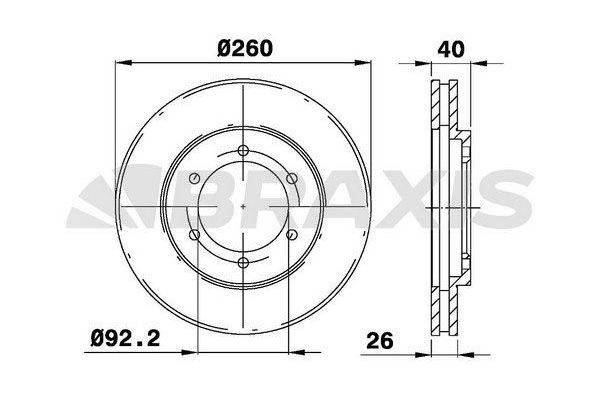 Fren Disk Ayna Ön Sağ ve Sol BRAXIS AE0656