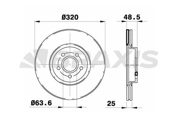 Fren Disk Ayna Ön Sağ ve Sol Ford Transit Connect (CHC)(2013->)  BRAXIS AD0272